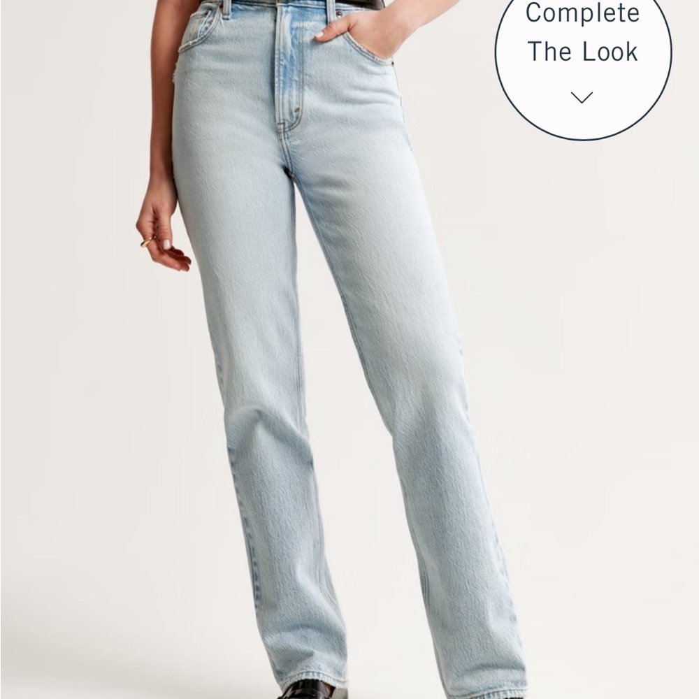 Abercrombie Ultra High Rise 90’s straight jeans